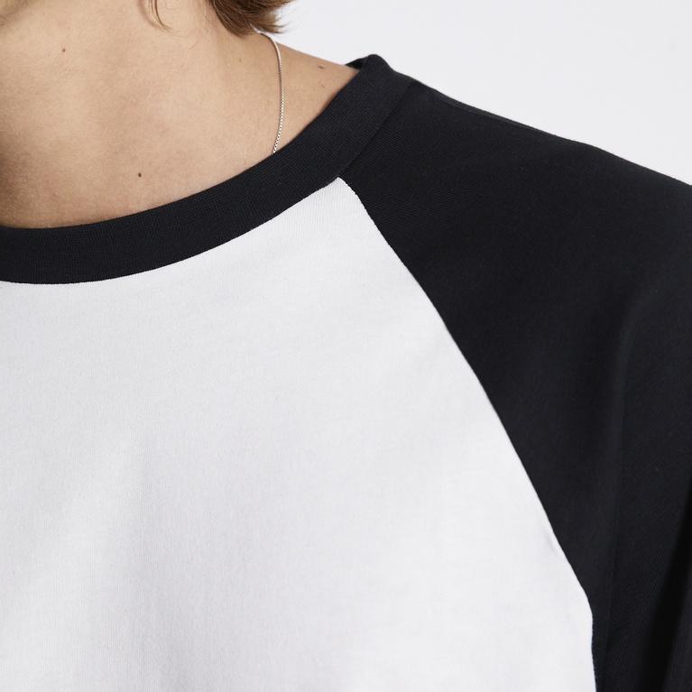 Long sleeve baseball tee "Franklin" Black